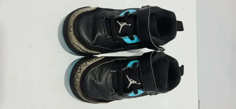 Jordan Spizike Low Toddler Shoes Black Gamma Blue FQ3952-005 Sz 10C